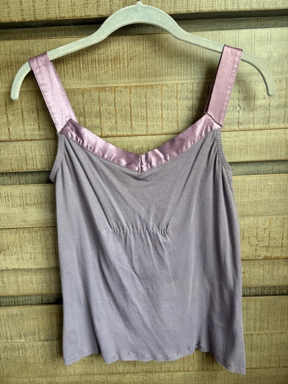 Free People Vintage Violet Satin-Trim Tank Top